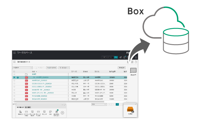 ワンクリックでBox連携