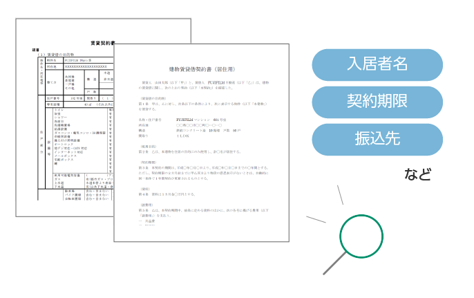 物件ごとに異なるフォーマットからも自動認識​​​