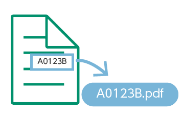 文書内のモデル番号をファイル名に付与
