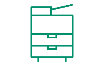 複合機パネルから業務・文書種類を選択