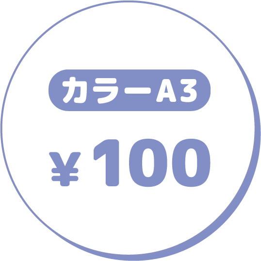 カラーA3 ￥100