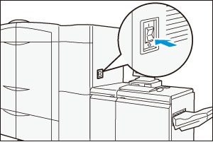 電源スイッチを押します