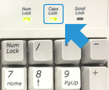 【CAPSロックがかかっている状態】