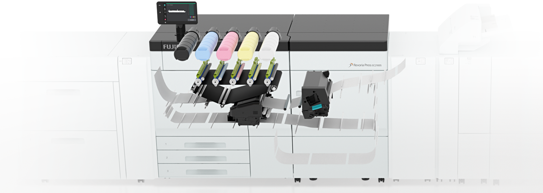 CMYK+ specialty toner print engine