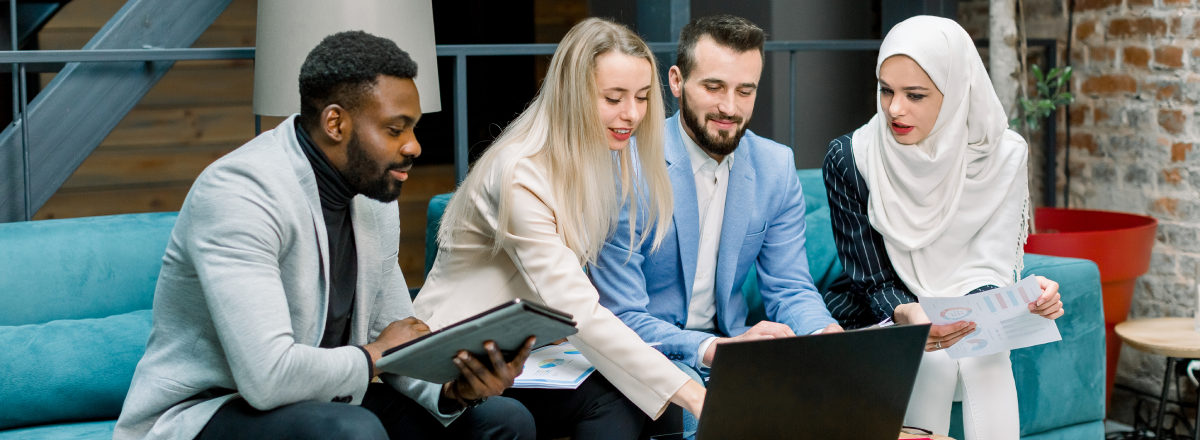 Multicultural Employees Discussing Sustainable Policies