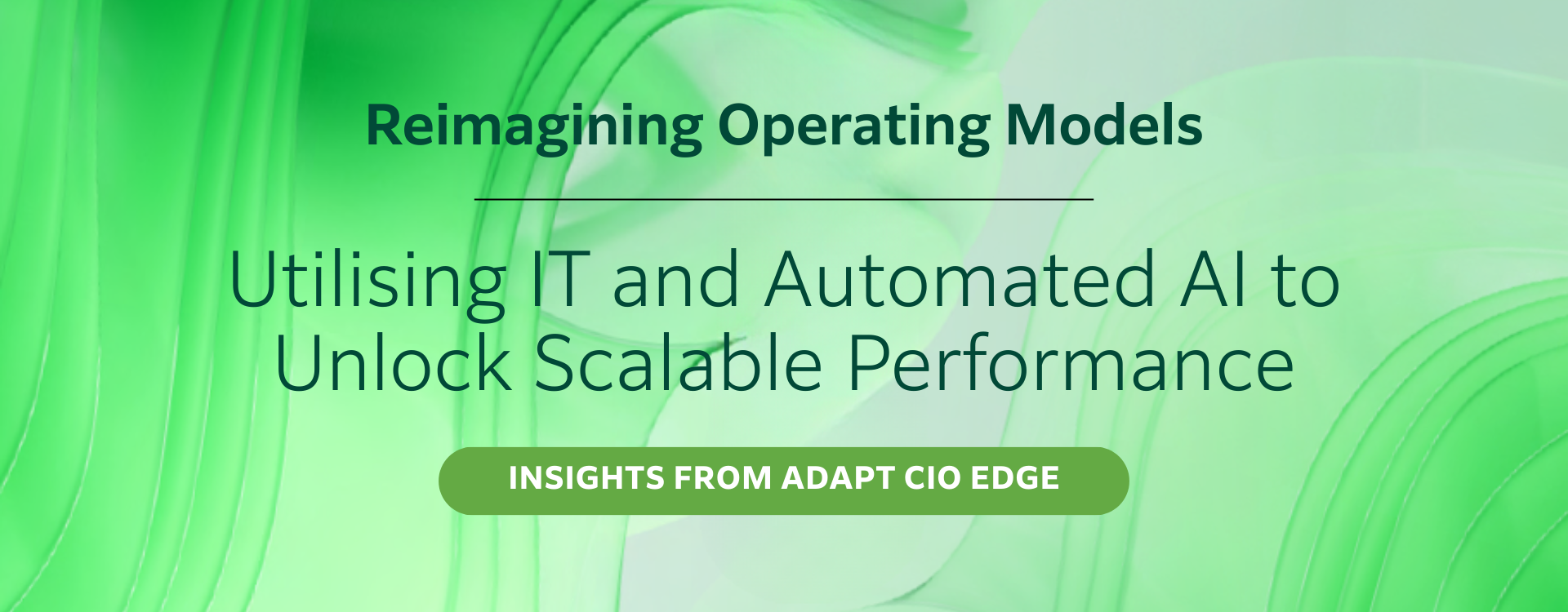 Reimagining Operating Models