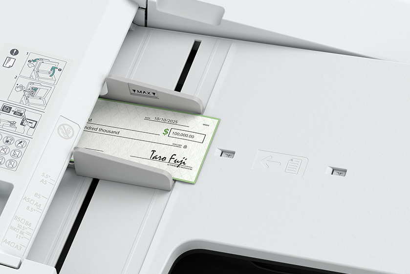 Supports scanning of small-sized documents