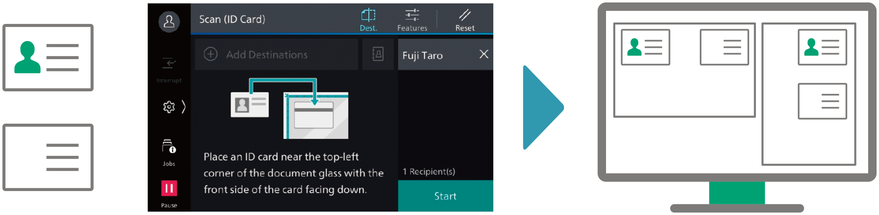 複印和掃描ID卡