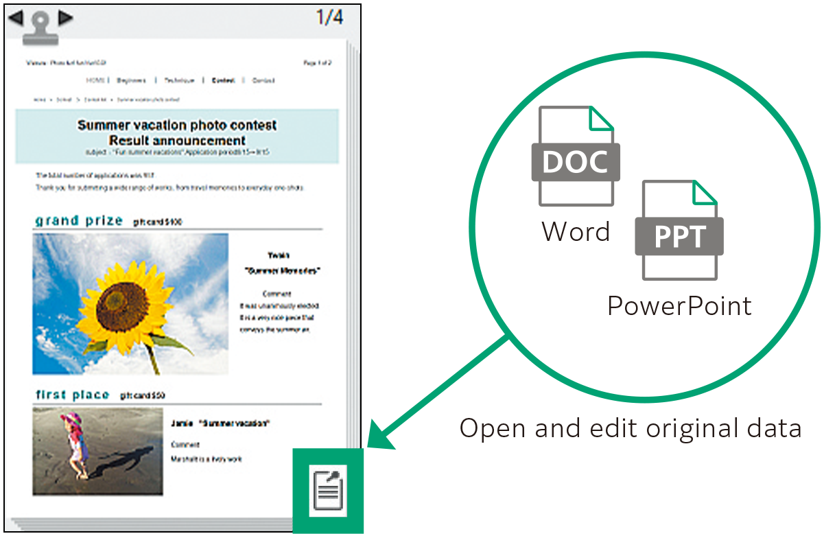 Attach and utilize original data