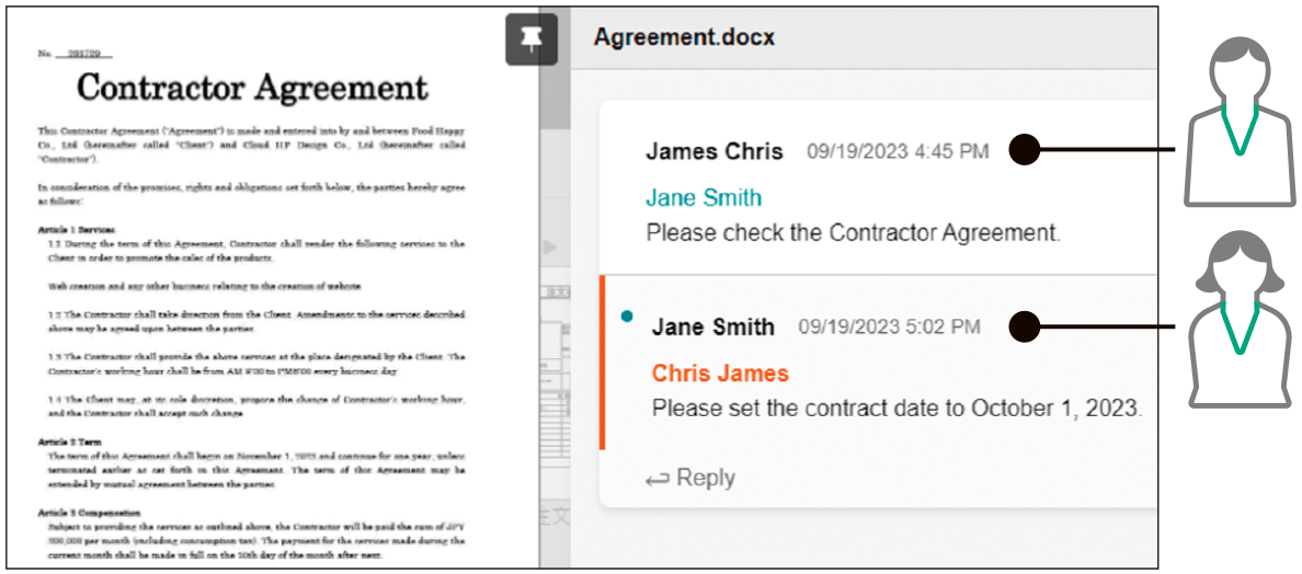 Comments Function for Better Communication