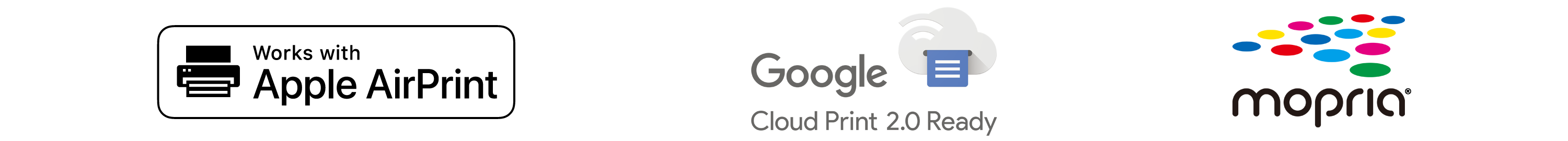 AirPrint / Google Cloud Print(TM) / Mopria Logo