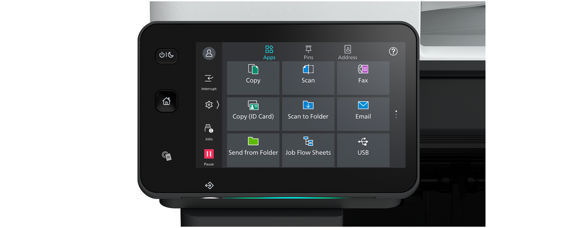 User-friendly 7-inch colour touch panel