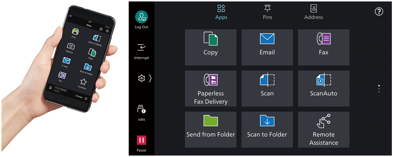 Smartphone becomes a "portable operation panel"