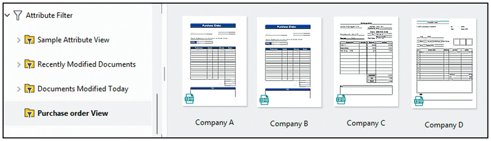 Display "Purchase order" in Attribute View