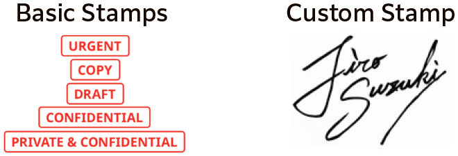 Attach Stamps and Notes