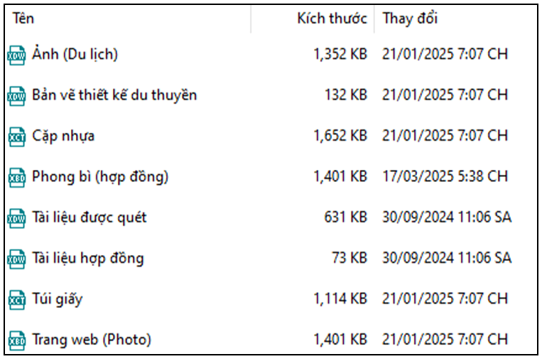 Chế độ danh sách