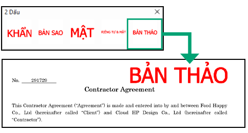 Chức năng đóng dấu