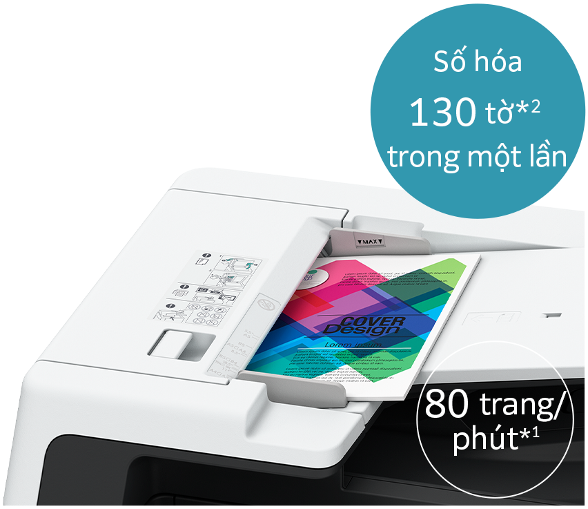 Chiều rộng báng cầm lớn giúp nâng bộ nạp bản gốc tự động lên dễ dàng hơn.