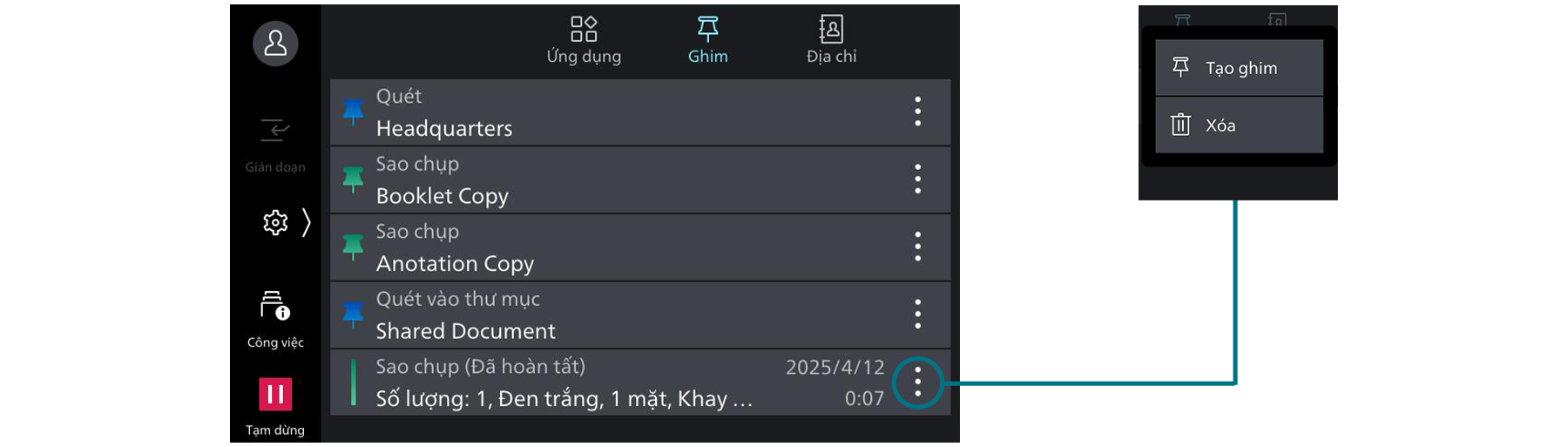 Bố cục đơn giản với menu điều hướng dễ dàng