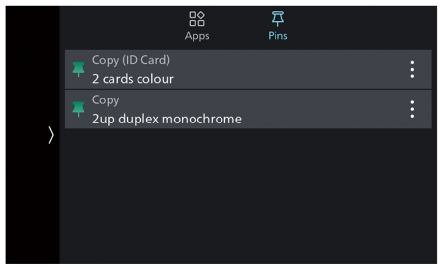 Pin regular settings